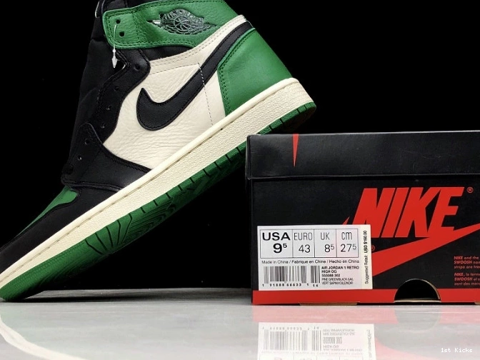 1st Kicks OG Green Jordan Air NRG Sail-Black High 555088-302 1 Pine 0731